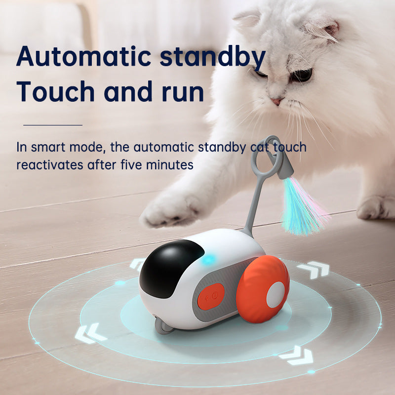 Remote Control Interactive Cat Car Toy USB Charging Chasing Automatic Self-moving Remote Smart Control Car Interactive Cat Toy P - 2bazar4