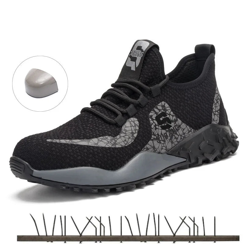 Men Sneakers Steel Toe Work Safety Shoes Men Puncture Proof Security Boots Man Breathable Light Industrial Casual Shoes - 2bazar4