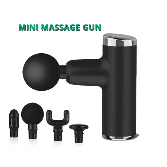 Mini Electric Massage Gun Deep Muscle Fascial Body Massager Gun Tissue Percussion Small Fitness Equipment Acid Relief Pain Relax - 2bazar4