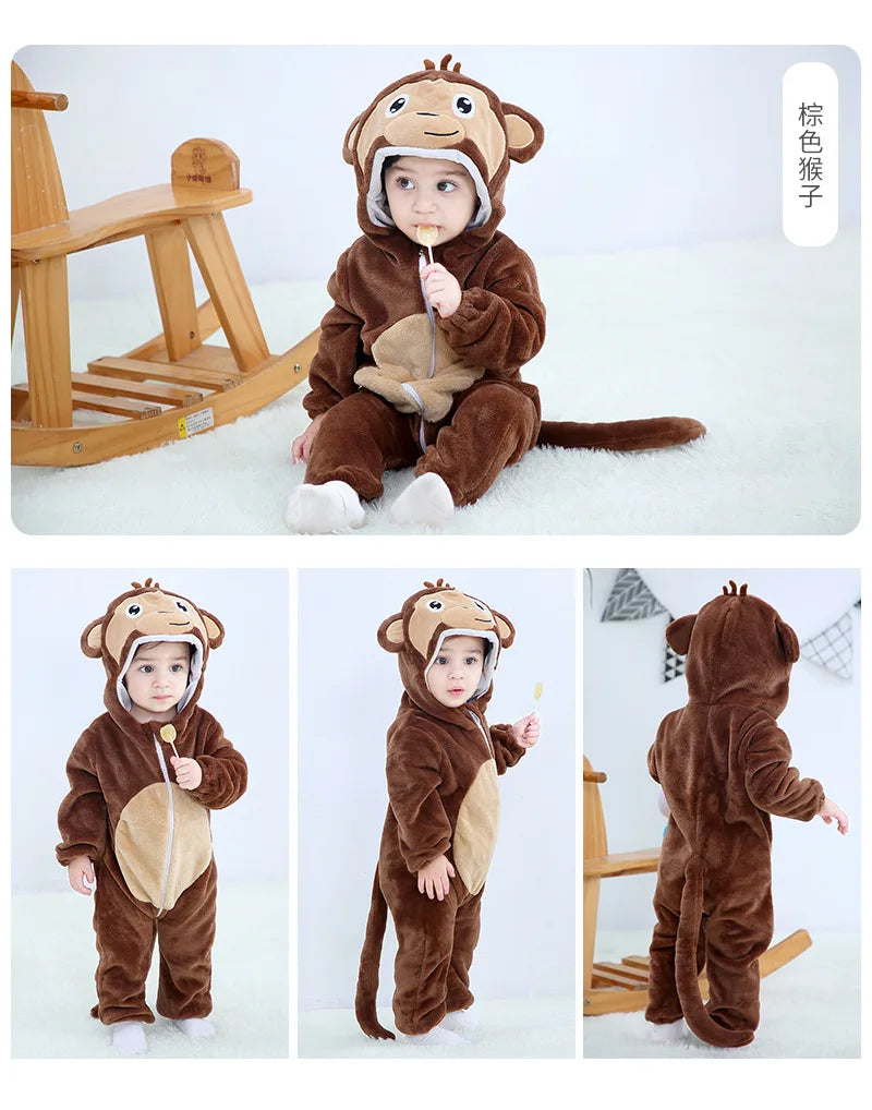 Baby Rompers Toddler Animal Jumpsuit Infant Clothes Pyjamas Kids - 2bazar4