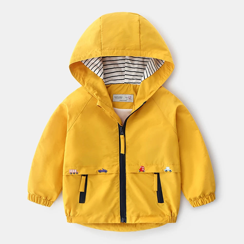 Children Winter Fleece Jackets With Pocket Zipper Toddler Hooded Windbreaker Outerwear Boys Spring Autumn Coats Kids Jackets - 2bazar4
