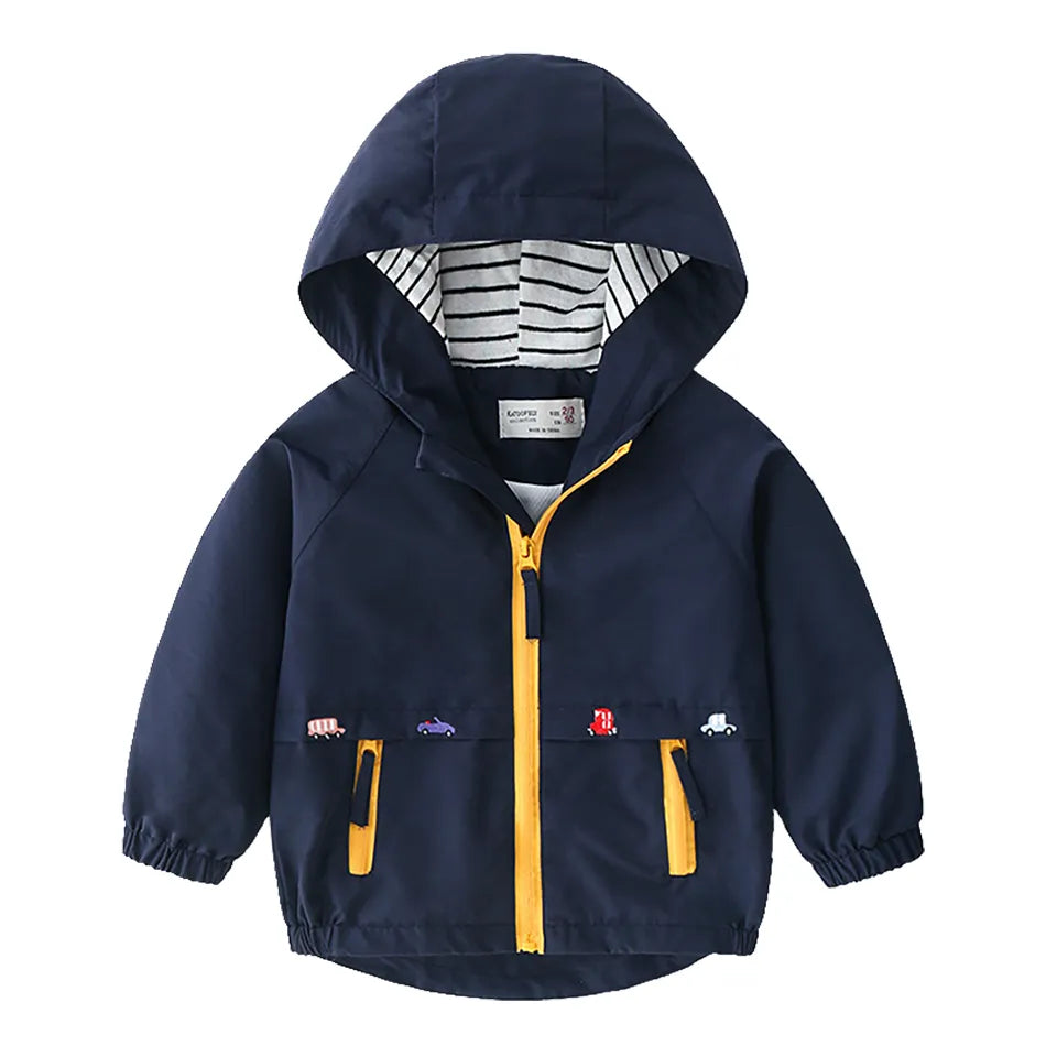 Children Winter Fleece Jackets With Pocket Zipper Toddler Hooded Windbreaker Outerwear Boys Spring Autumn Coats Kids Jackets - 2bazar4