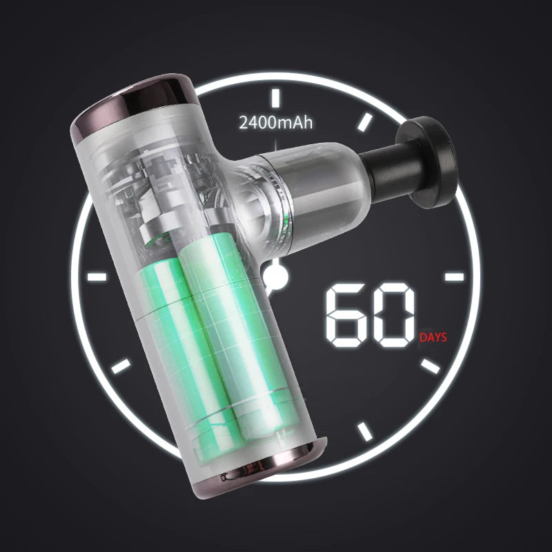Mini Electric Massage Gun Deep Muscle Fascial Body Massager Gun Tissue Percussion Small Fitness Equipment Acid Relief Pain Relax - 2bazar4