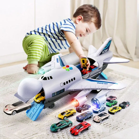 Toy Aircraft Music Story Simulation Track Inertia Children'S Toy Aircraft Large Size Passenger Plane Kids Airliner Toy Car - 2bazar4