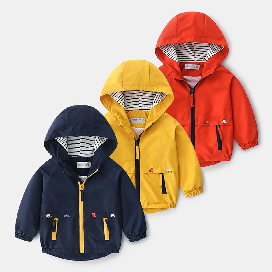Children Winter Fleece Jackets With Pocket Zipper Toddler Hooded Windbreaker Outerwear Boys Spring Autumn Coats Kids Jackets - 2bazar4