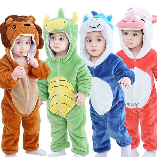 Baby Rompers Toddler Animal Jumpsuit Infant Clothes Pyjamas Kids - 2bazar4