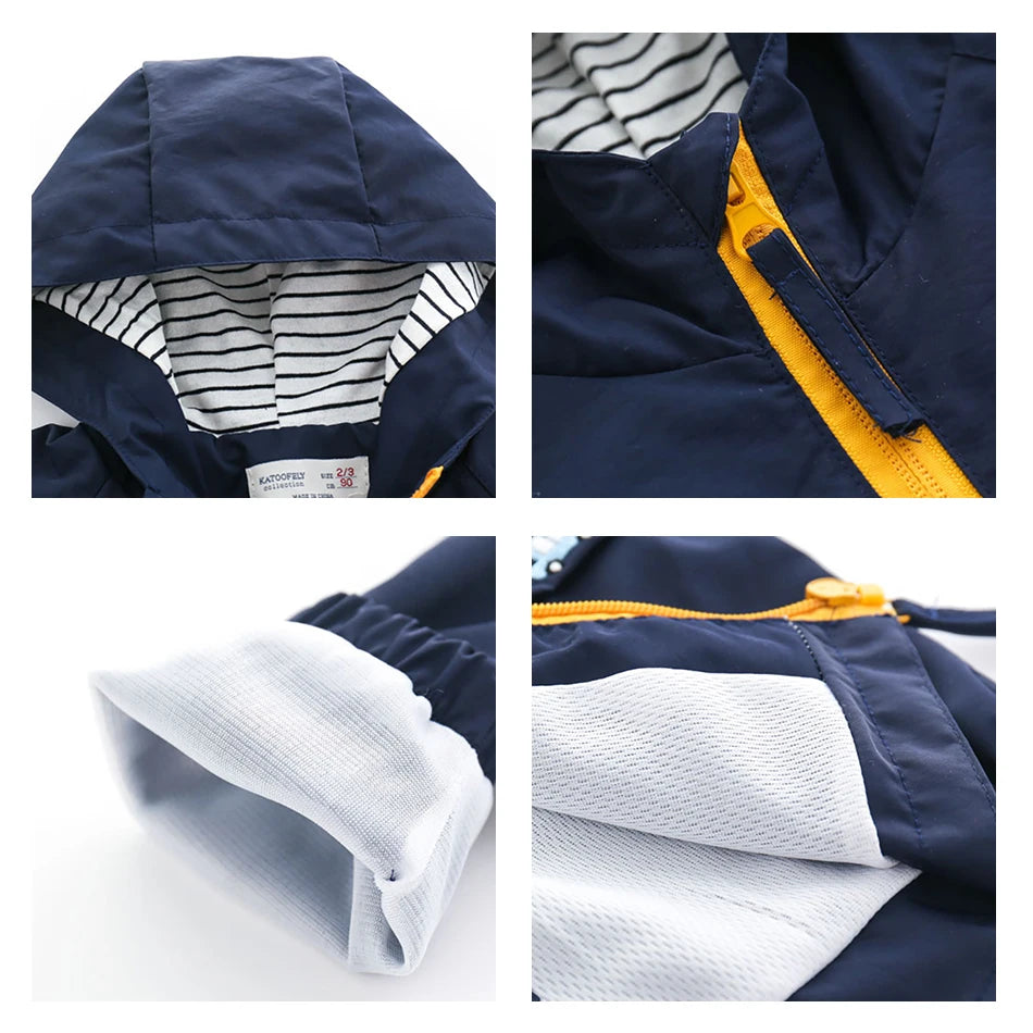Children Winter Fleece Jackets With Pocket Zipper Toddler Hooded Windbreaker Outerwear Boys Spring Autumn Coats Kids Jackets - 2bazar4