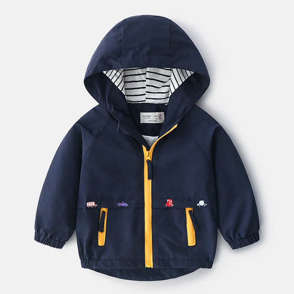 Children Winter Fleece Jackets With Pocket Zipper Toddler Hooded Windbreaker Outerwear Boys Spring Autumn Coats Kids Jackets - 2bazar4