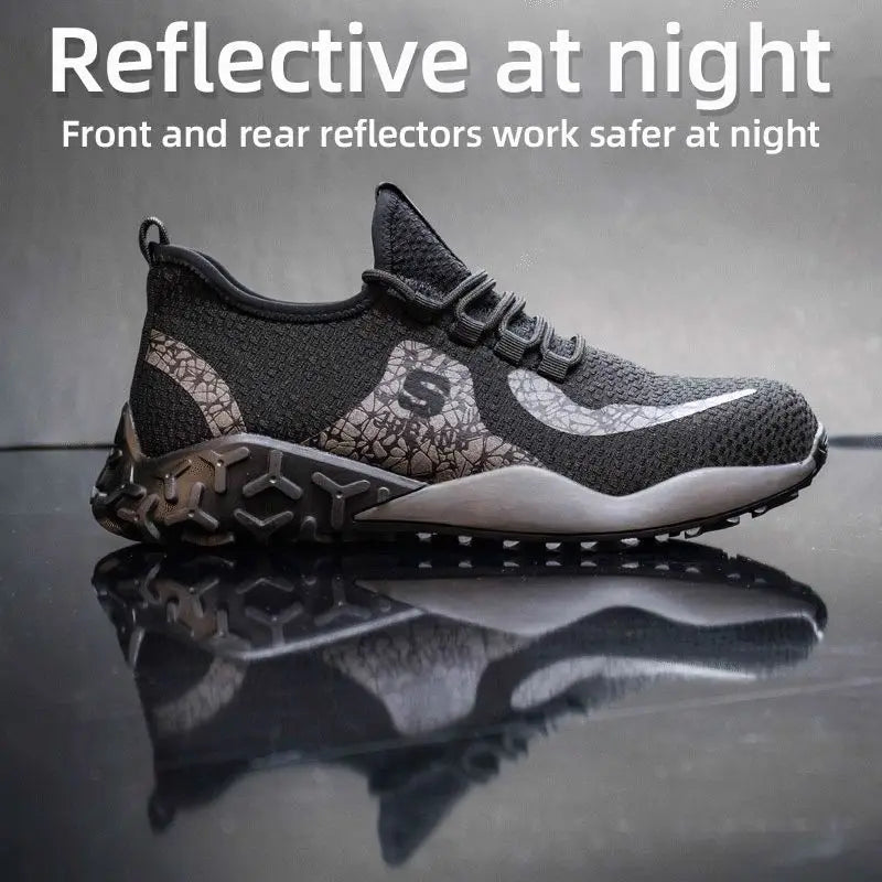 Men Sneakers Steel Toe Work Safety Shoes Men Puncture Proof Security Boots Man Breathable Light Industrial Casual Shoes - 2bazar4