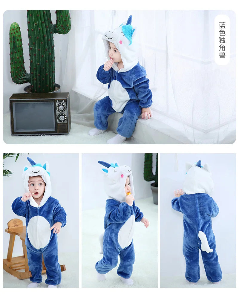Baby Rompers Toddler Animal Jumpsuit Infant Clothes Pyjamas Kids - 2bazar4