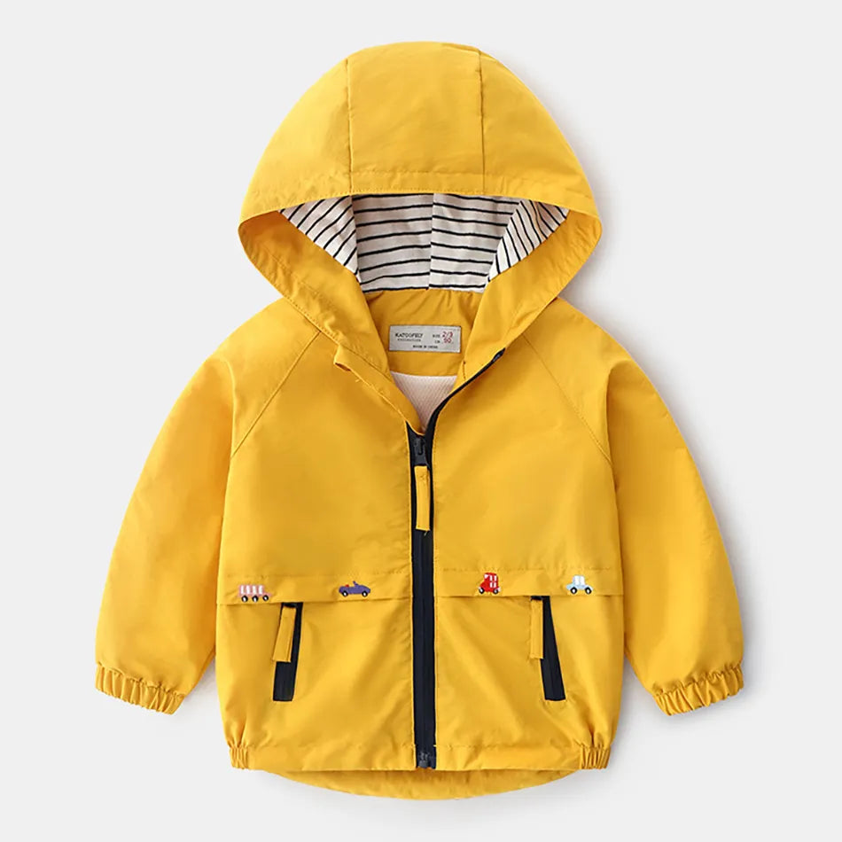 Children Winter Fleece Jackets With Pocket Zipper Toddler Hooded Windbreaker Outerwear Boys Spring Autumn Coats Kids Jackets - 2bazar4