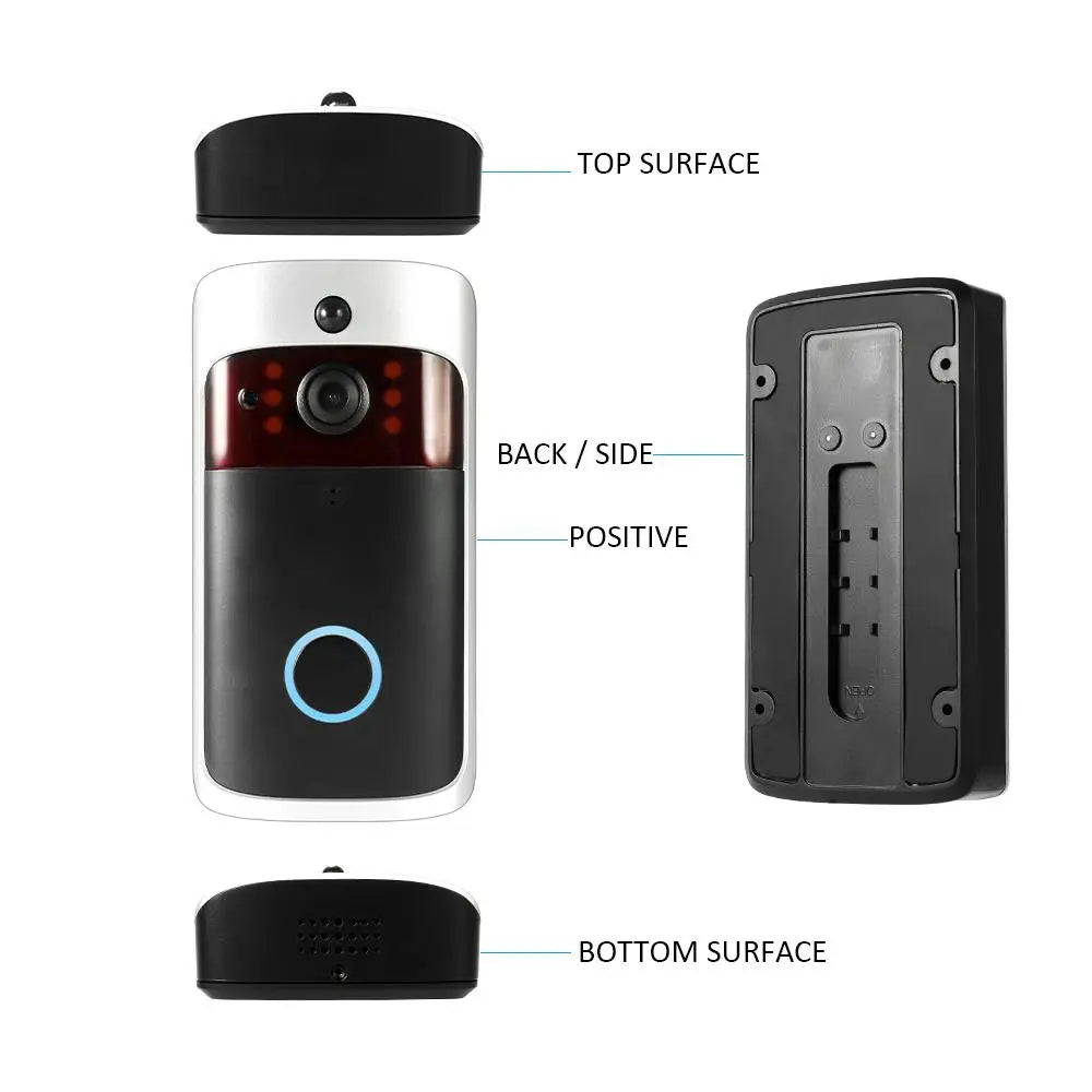 Smart Wireless WiFi Security DoorBell Visual Recording Consumption Remote Home Monitoring Night Vision Smart Video Door Phone - 2bazar4