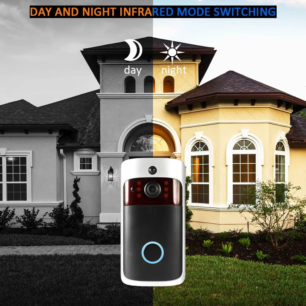 Smart Wireless WiFi Security DoorBell Visual Recording Consumption Remote Home Monitoring Night Vision Smart Video Door Phone - 2bazar4