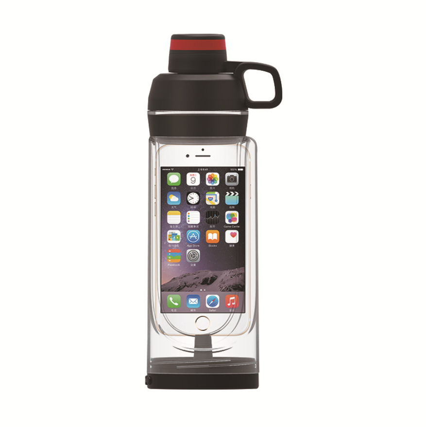 Plastic Water Cup Black Technology Portable Small Cell Phone Hidden Cup 400ml Portable small mobile phone hidden cup A1 - 2bazar4