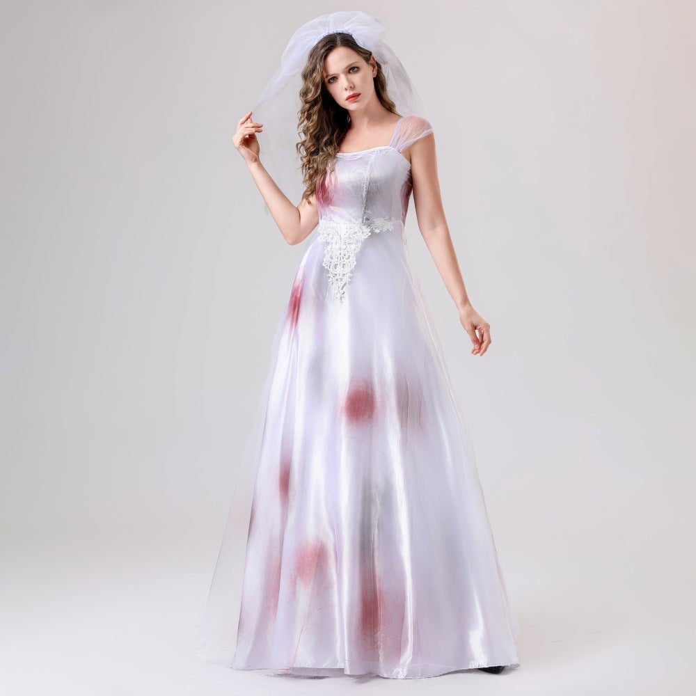 Cosplay Ghost Bride Dress for Women Party Dance Role Playing Dress