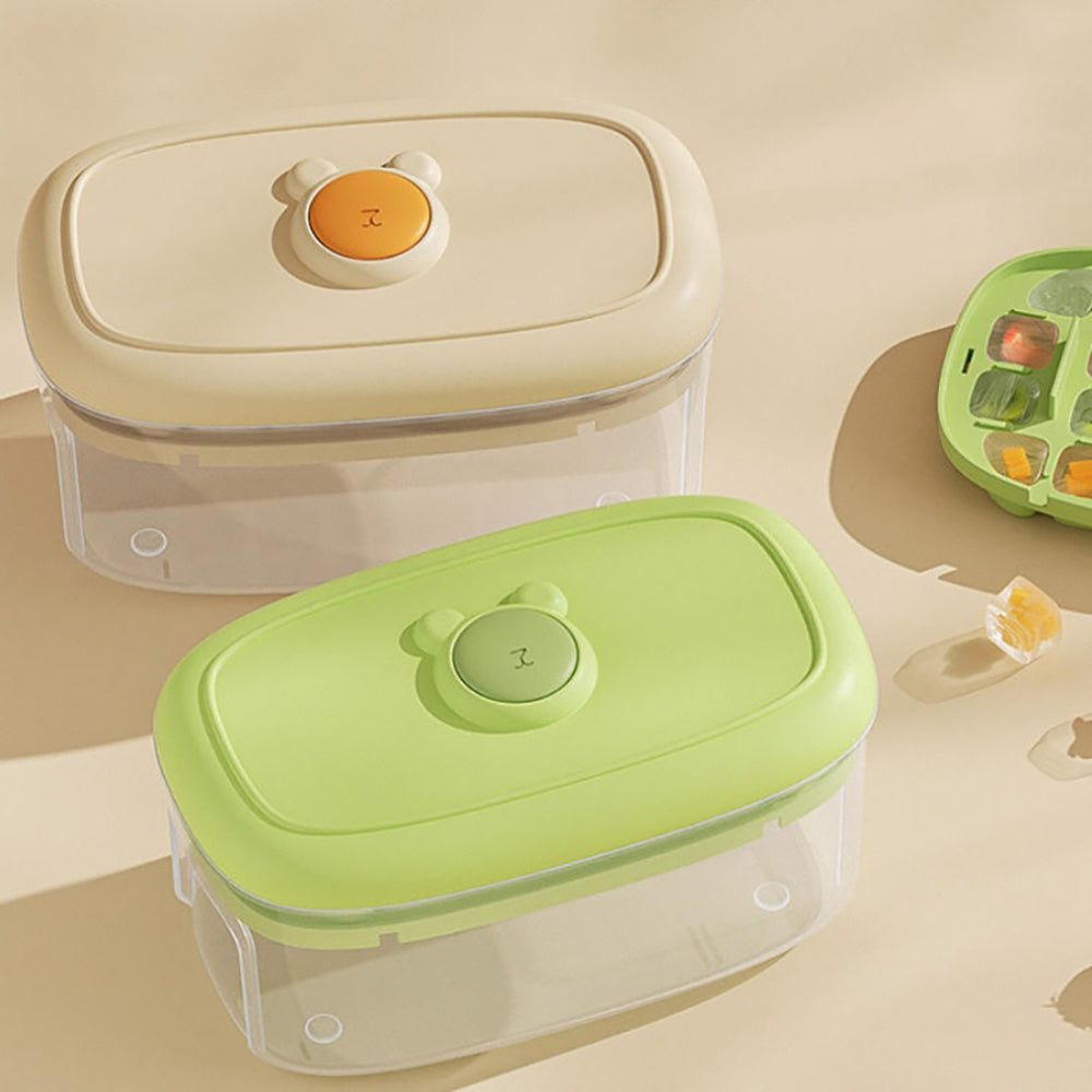 Practical Refrigerator Ice Cubes Tray System Nonslip Base Cocktails Making Tool green