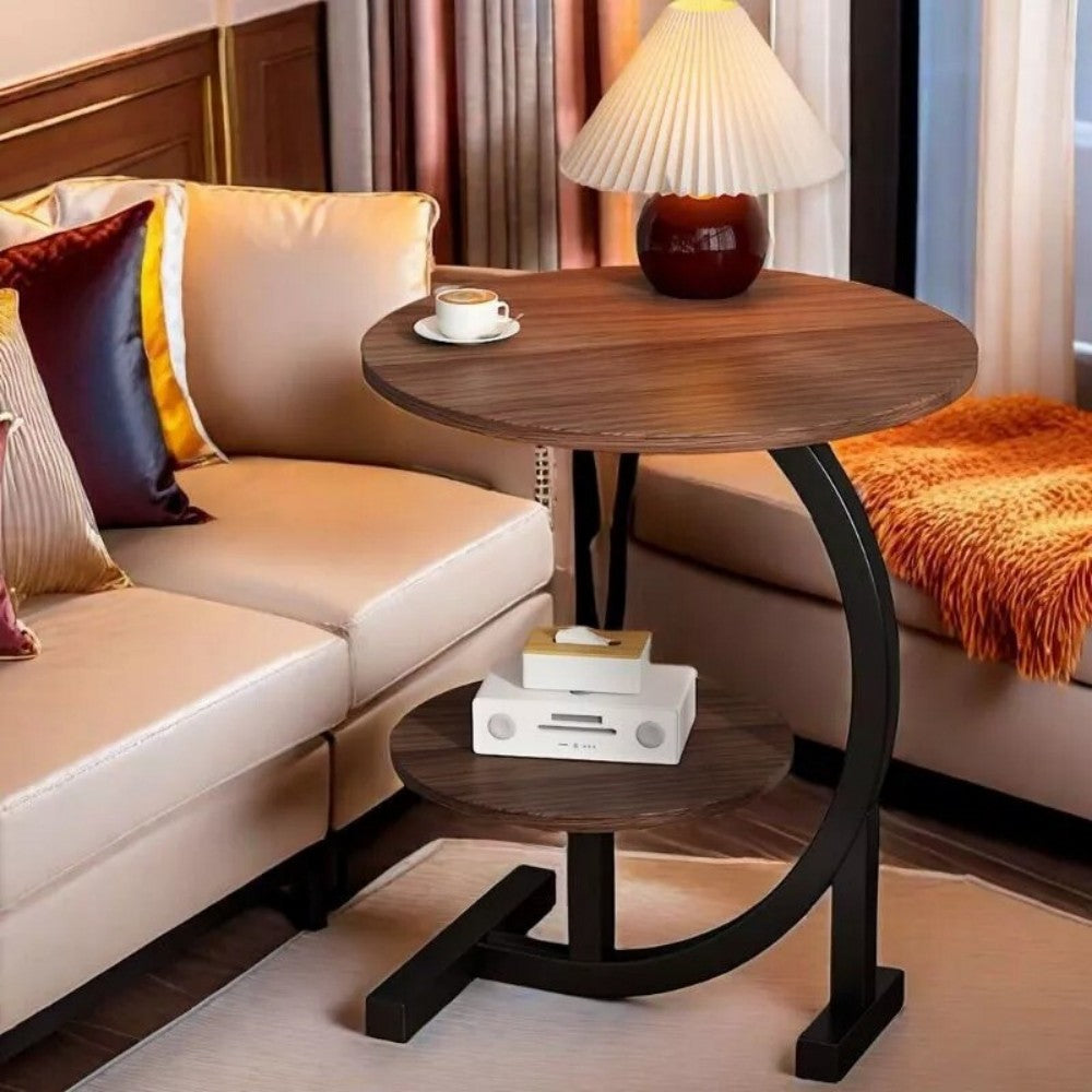 Side Table C Shaped for Sofa Coffee End Tables for Living Room Bedside Tables