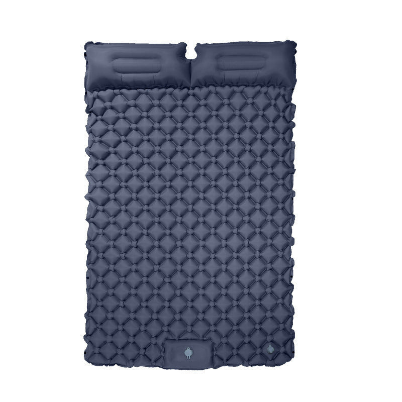 Outdoor double inflatable sleeping pad – with built-in pillow & pump, for camping, backpacking, hiking. eprolo