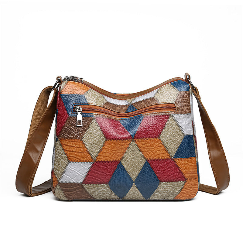 Colorblock Large-Capacity Shoulder & Crossbody Bag