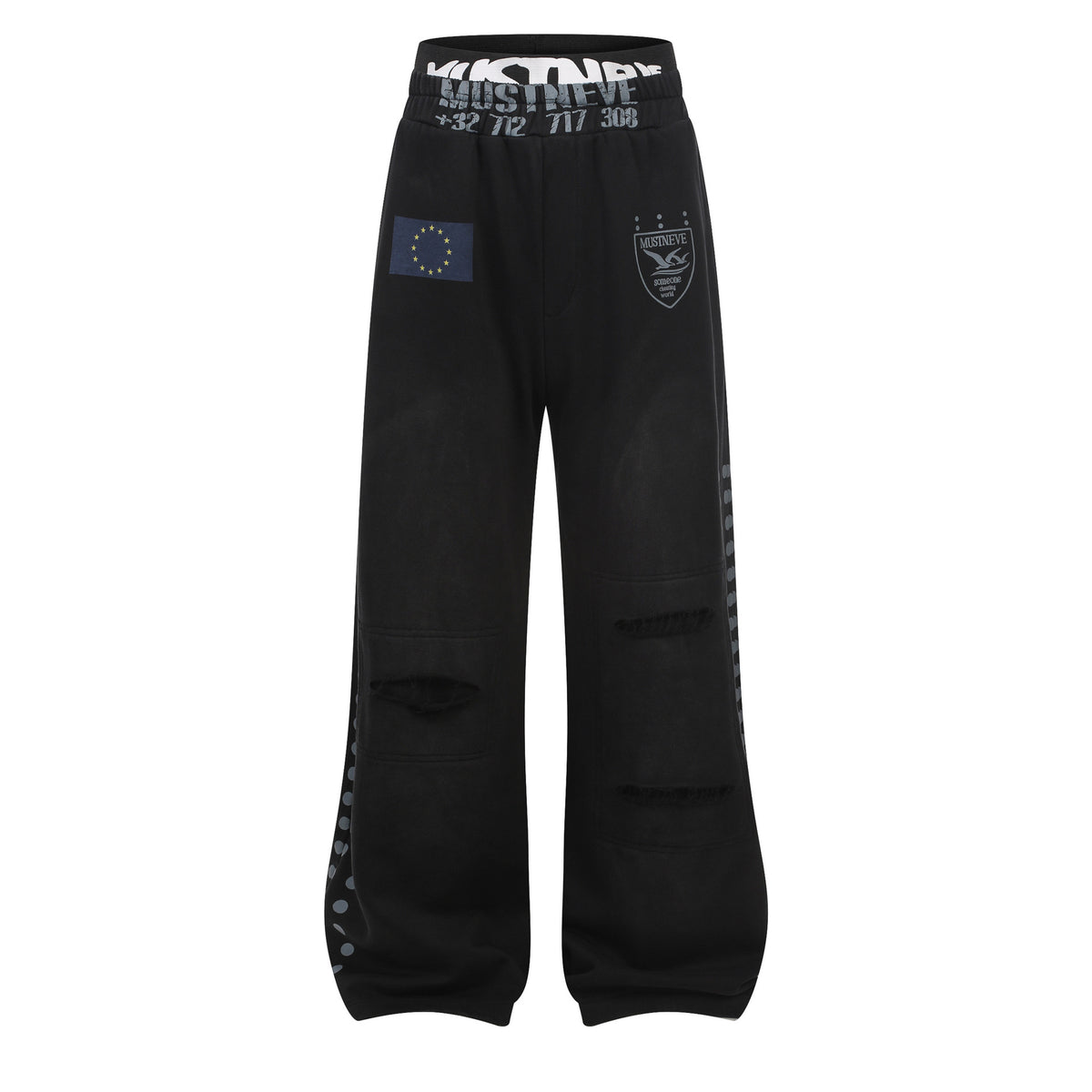 Unisex Polka Dot Wide-Leg Sweatpants