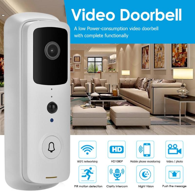 V30  1080P WiFi Smart IP Video Doorbell V30 WiFi Video IR Alarm Intercom Real-Time Monitor Safe Camera Smart IP Doorbell - 2bazar4