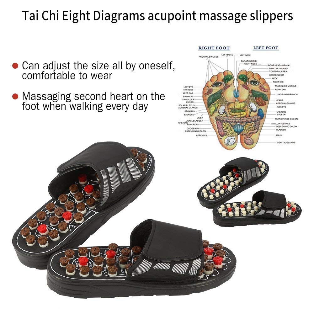 Foot Massage Slippers Acupuncture Therapy Massager Shoes For Foot Acupoint Activating Reflexology Feet Care Massageador Sandal - 2bazar4