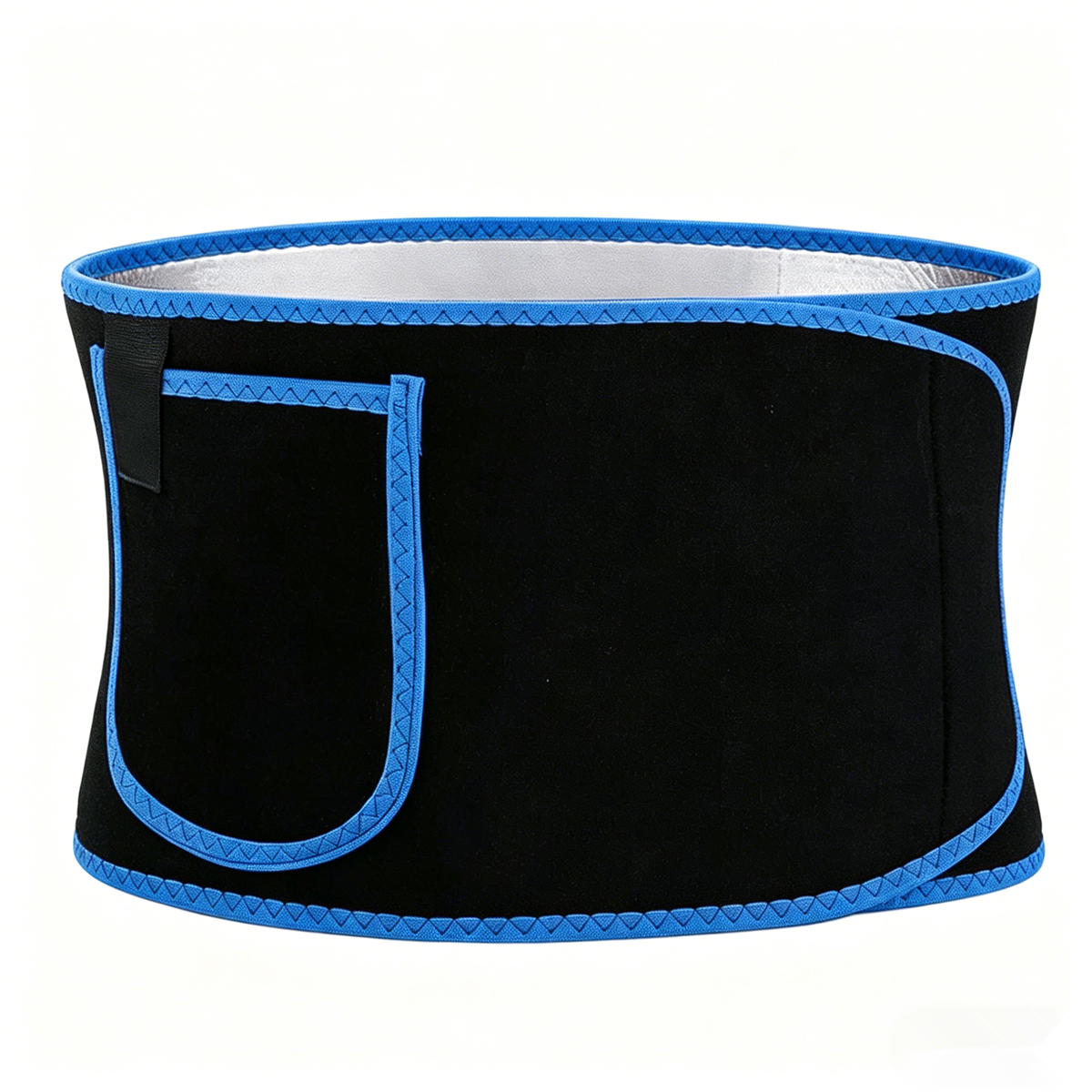 Waist Trimmer Belt Sport Workout Shaper Burner Slimming Belt W/ Phone Pocket Blue-Black
