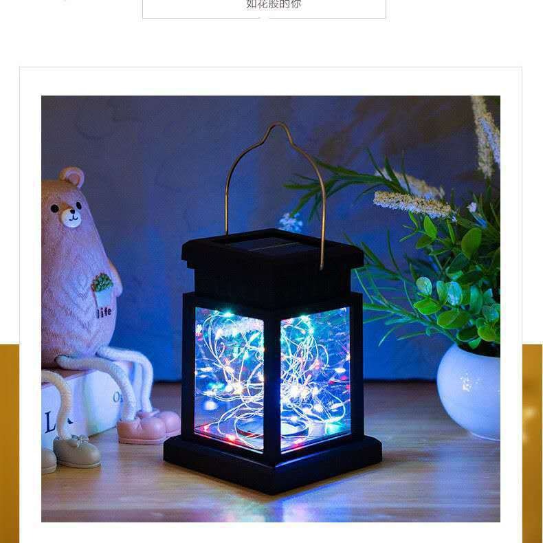 Solar Retro Palace Lamp Atmosphere Landscape Garden Outdoor Waterproof Wall Hanging Courtyard Star Candle Wind Lamp eprolo