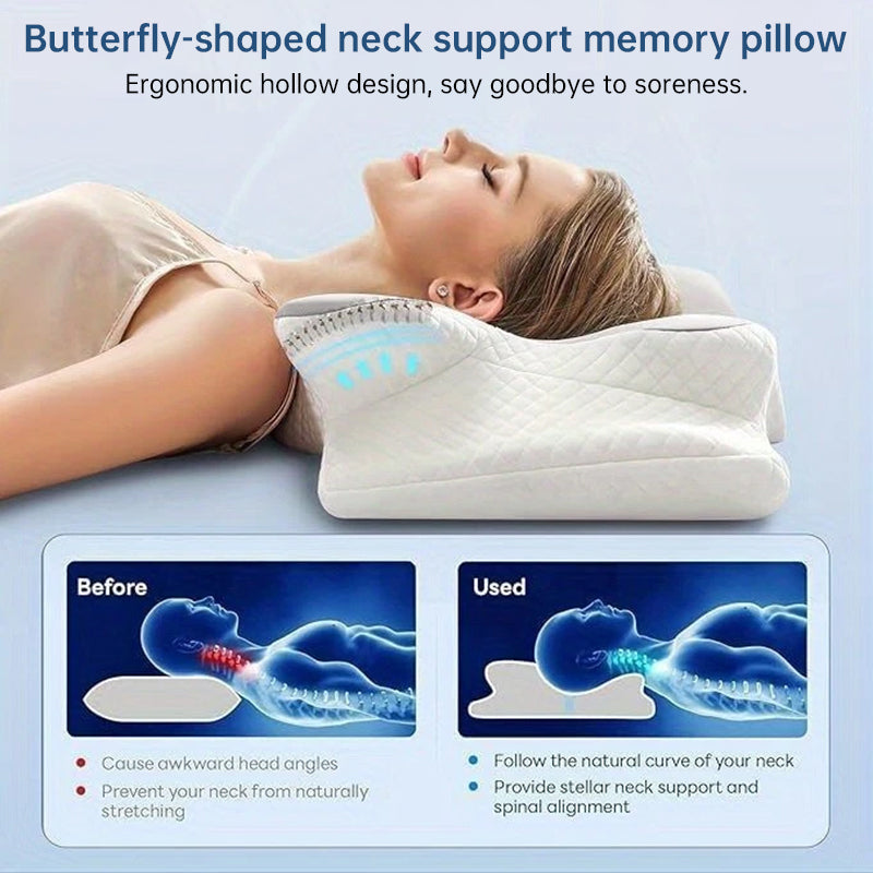 Cooling Memory Foam Cervical Pillow – Slow Rebound Neck Support