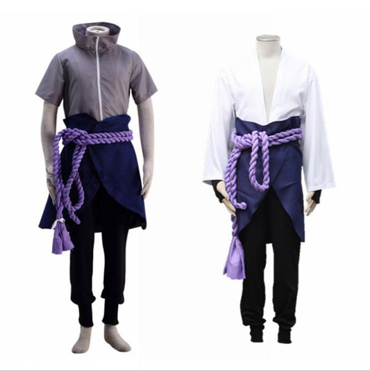 Uchiha Sasuke Cosplay Costume Wig Anime Suit Halloween Comic Clothes Outfit for Adult and Children