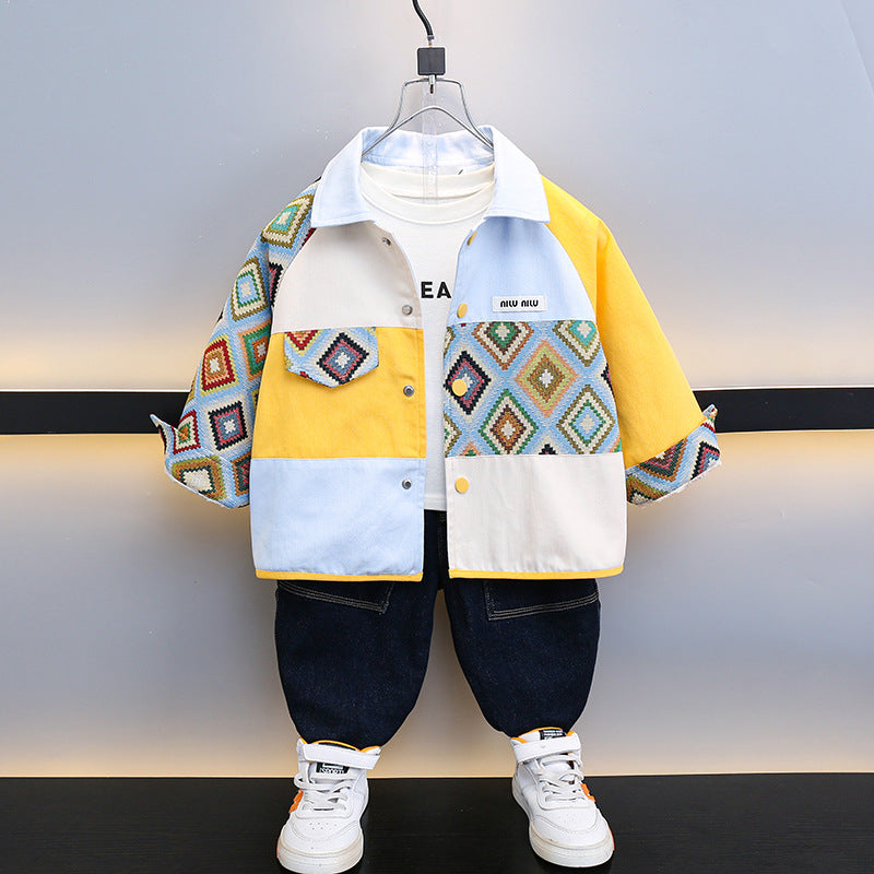 Boys Spring Autumn Lightweight Fashion Open Front Cardigan Jacket - product image 2