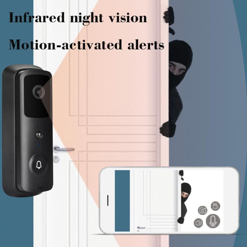 V30  1080P WiFi Smart IP Video Doorbell V30 WiFi Video IR Alarm Intercom Real-Time Monitor Safe Camera Smart IP Doorbell - 2bazar4
