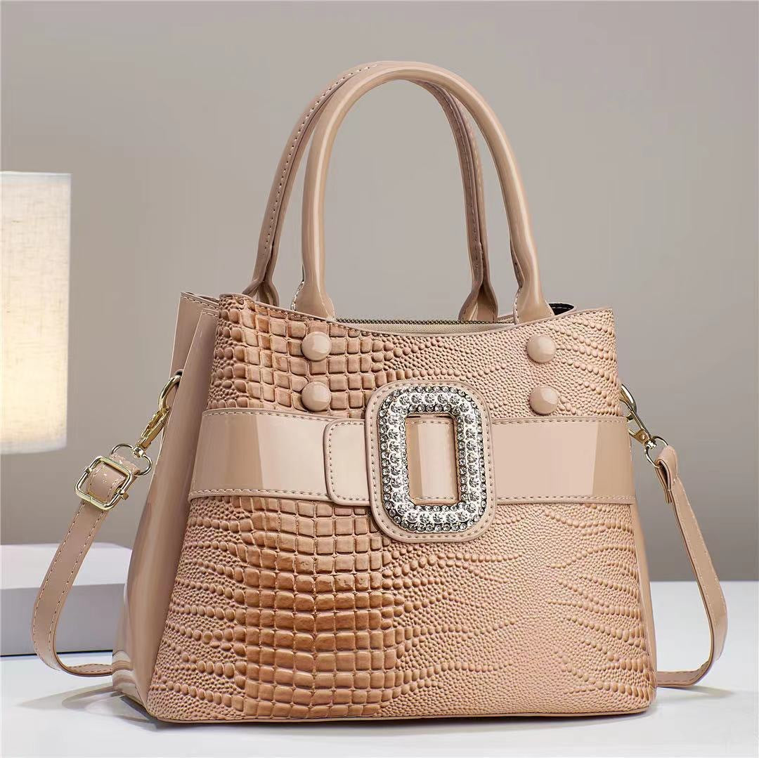 Lizard-Pattern Shoulder & Crossbody Bag