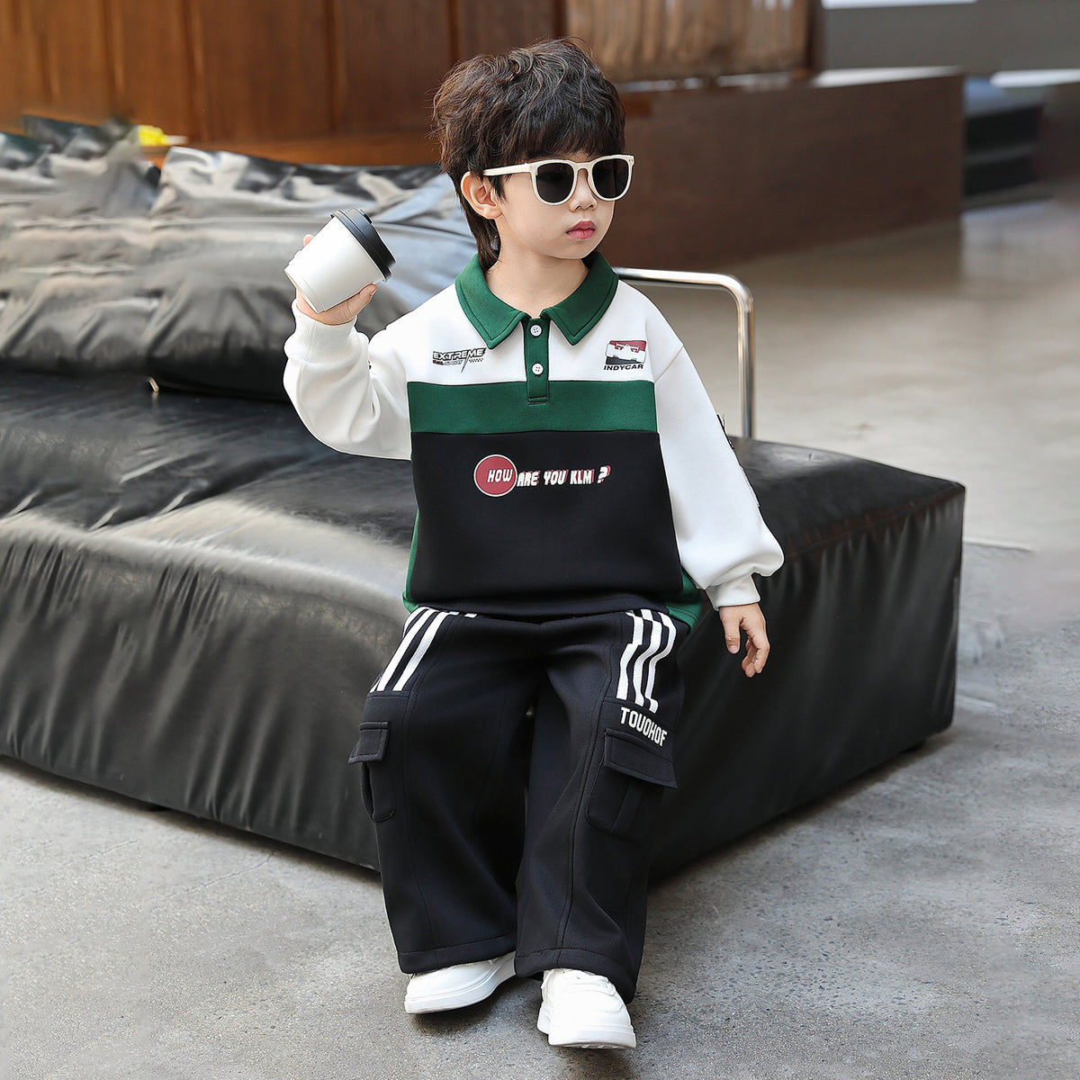 Boys Autumn Polo Sports Two-Piece Set