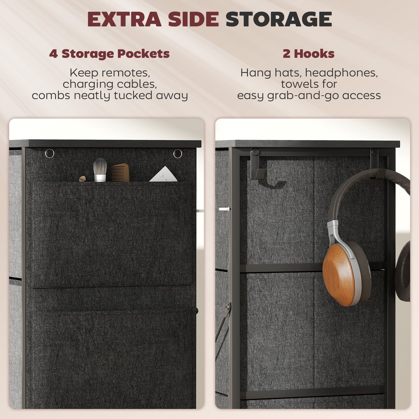 Wood Storage Chest of Drawers