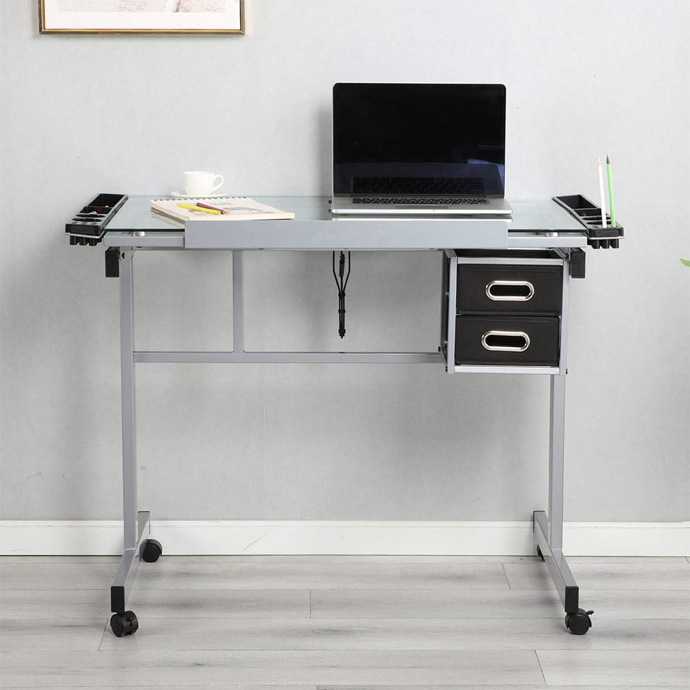 Adjustable Art Drawing Desk with Craft Station_1