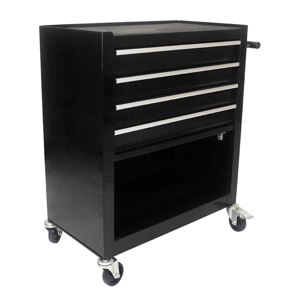 4-Drawer Multifunctional Tool Cart with Wheels - Black_4