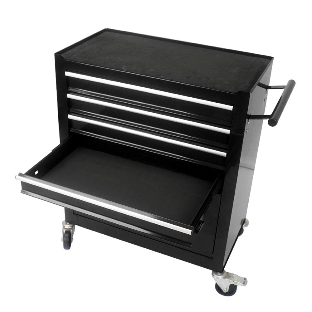 4-Drawer Multifunctional Tool Cart with Wheels - Black_3