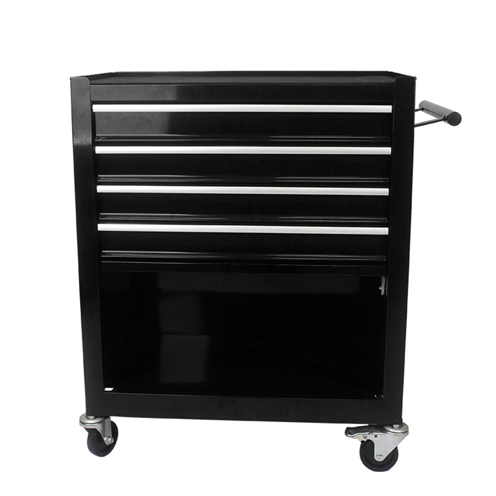 4-Drawer Multifunctional Tool Cart with Wheels - Black_6