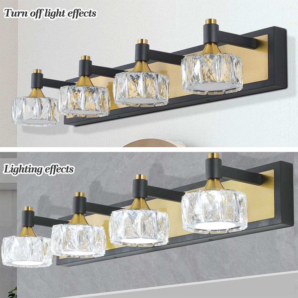 Modern 4-Light LED Crystal Vanity Bathroom Lighting_5