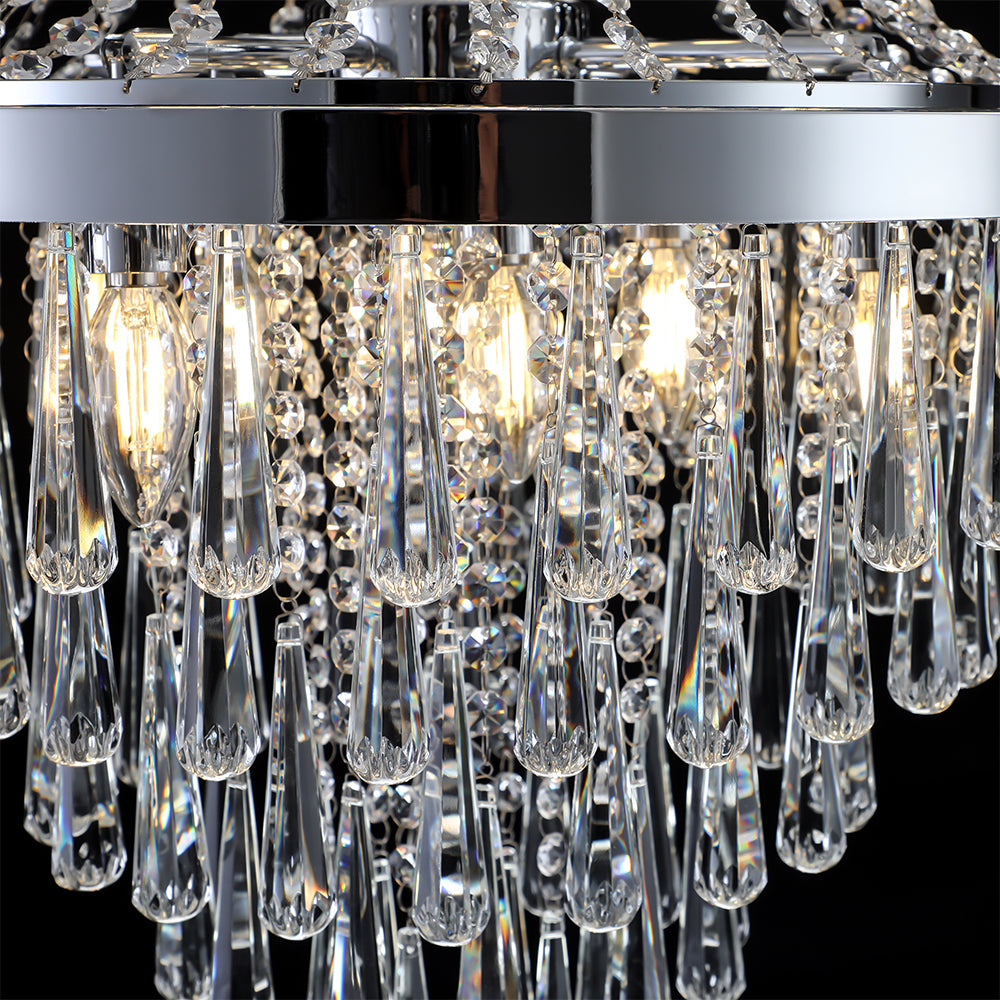 Luxurious Large Contemporary Chromium-Colored Crystal Chandelier_7