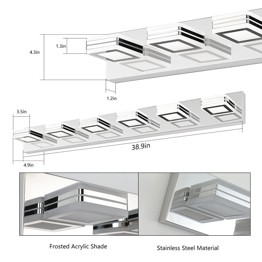 Modern Chrome 6-Light LED Mirror Light_6