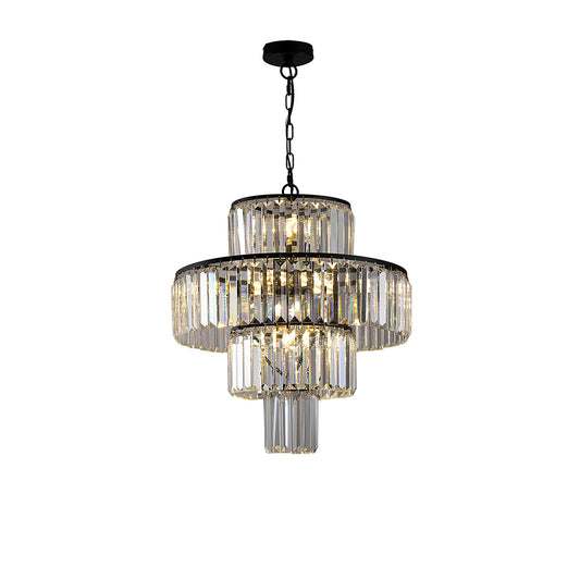 Modern Luxury Crystal Chandelier - Black_0