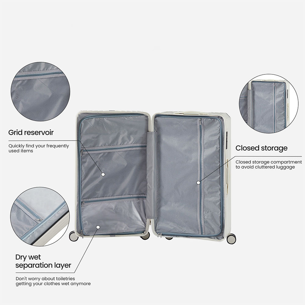 4-Piece Luggage Set Travel Bag - White_4