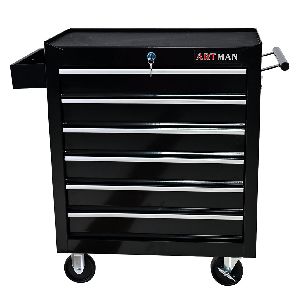 6-Drawer Tool Cart with Wheels - Black_2