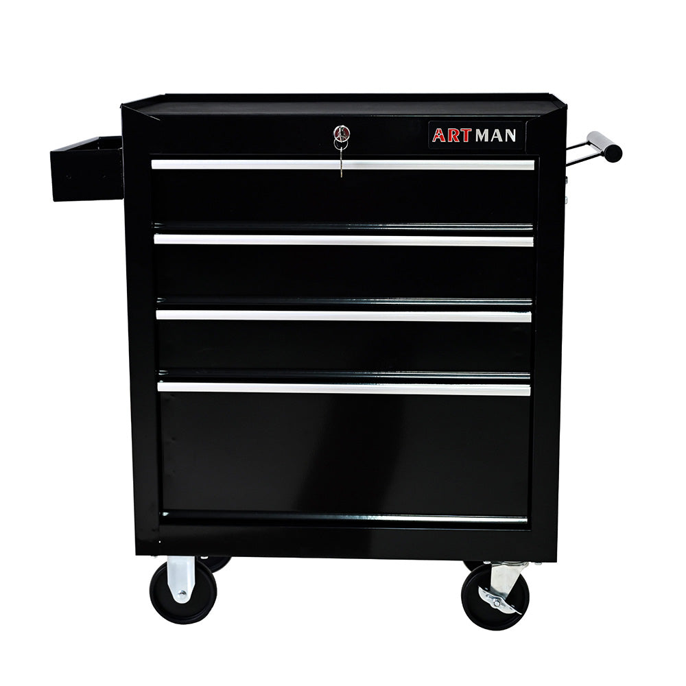 4-Drawer Tool Cart with Wheels - Black_4