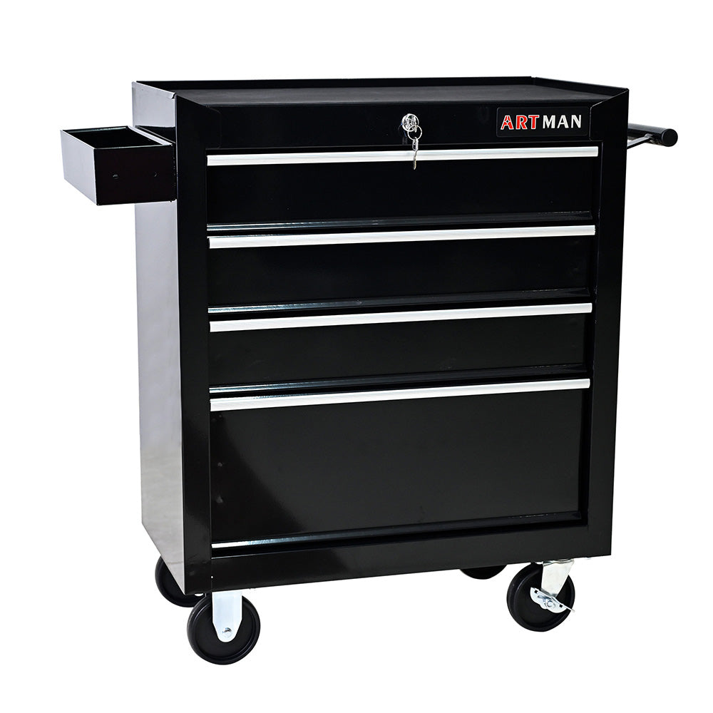 4-Drawer Tool Cart with Wheels - Black_2