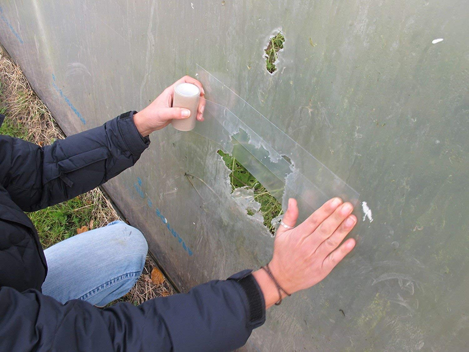 Polytunnel Greenhouse Clear Polythene Repair Tape 5cm, 10cm, 15cm, 20cm x 25m Lenght - 2bazar4