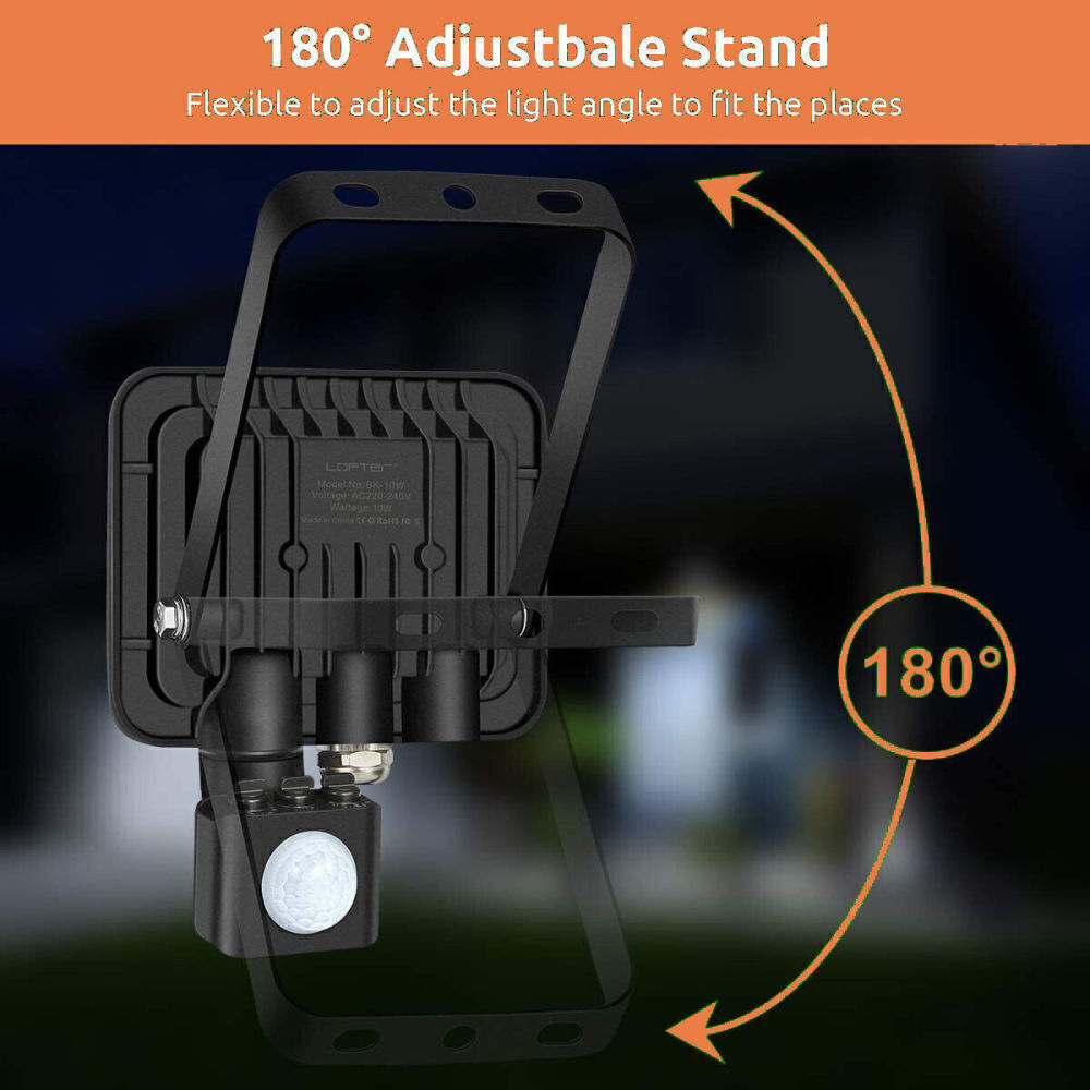 Outdoor Garden Floodlight With Sensor LED PIR Motion Security Lights Waterproof