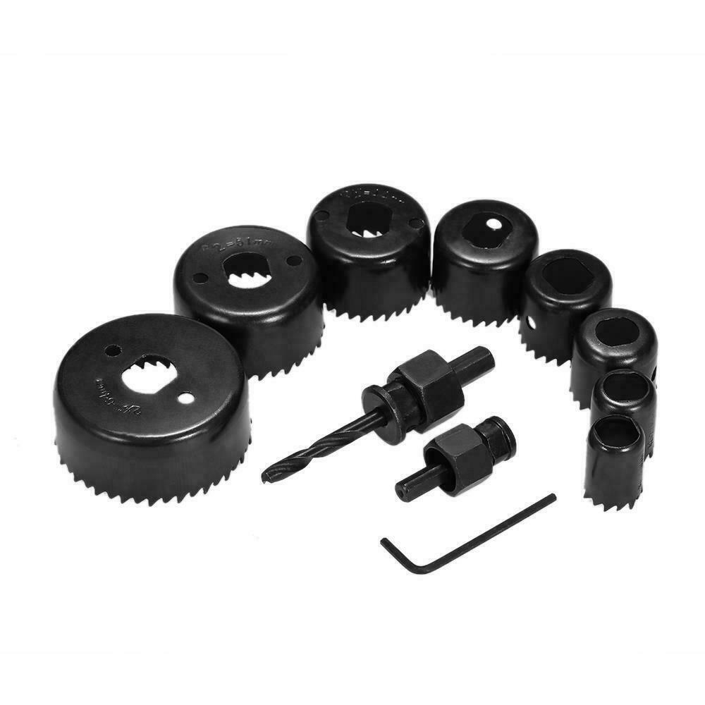 11PCS HOLE SAW CUTTER SET Round/Circular Drill Cutting Case Kit Metal/Alloy/Wood - 2bazar4